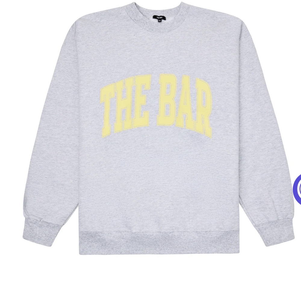 The Bar Varsity Sweatshirt Yellow & Grey